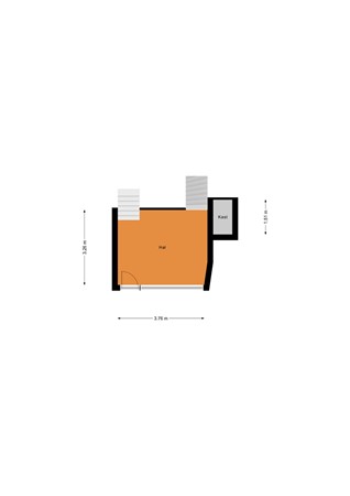 Floorplan - Watergeusstraat 4a, 3025 HS Rotterdam